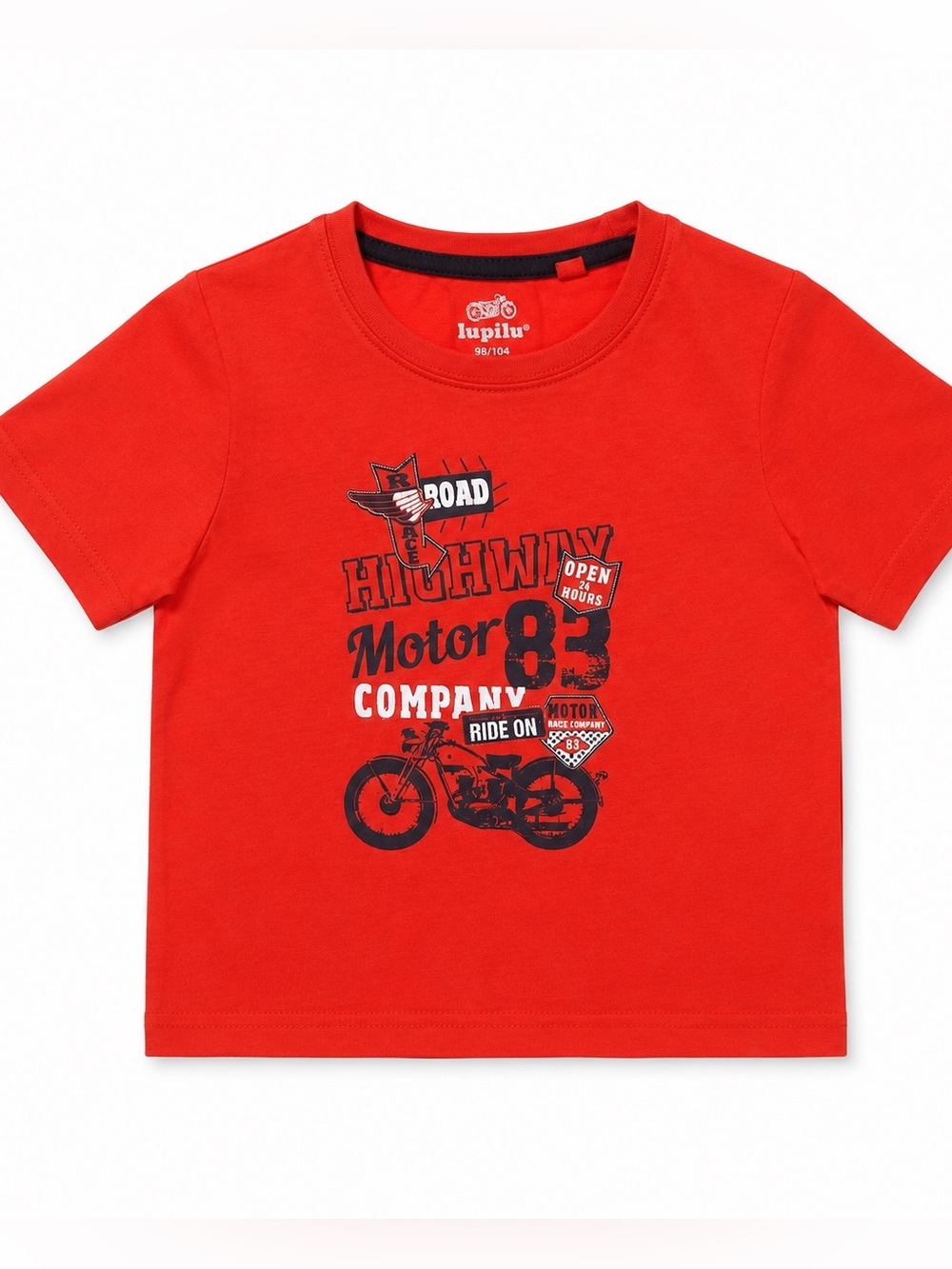Lupilu Red Motorcycle Graphic Tee for Kids